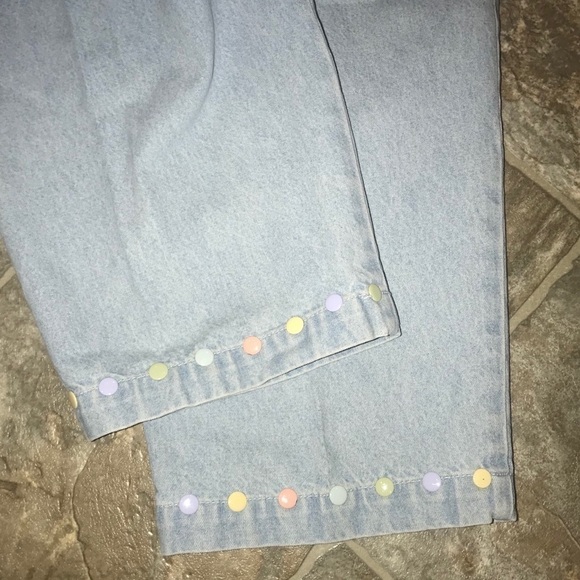 CHRISTOPHER & BANKS Sz 8 BLUE CROP DENIM Pants - Picture 2 of 8